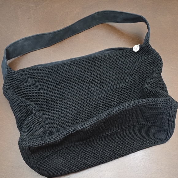 THE SAK Black Mesh Shoulder Hobo Bag Large - Picture 1 of 7